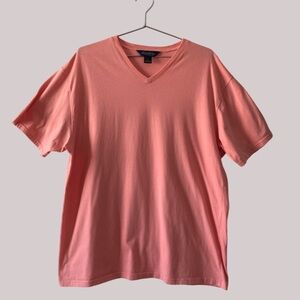 Brooks Brothers  Men’s V-Neck Tee 100% Cotton XL Peach Light Academia